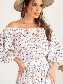 Сукня міні ISSA Plus модель SA-463_white Фото