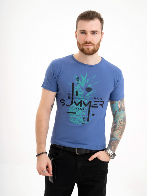 Футболка ISSA Plus модель GN4-112_darkblue Фото