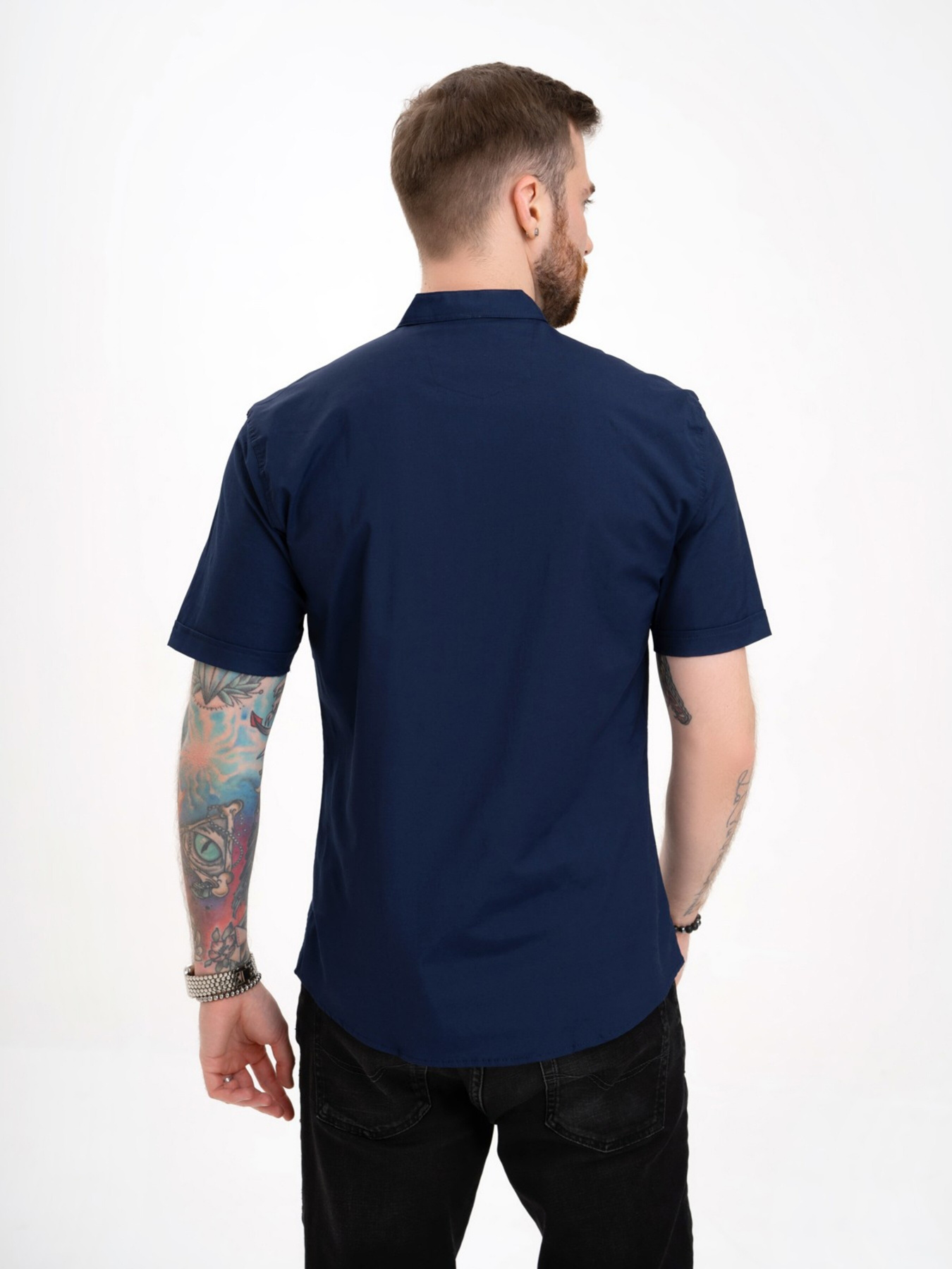 Сорочка повсякденна ISSA Plus модель GN4-128_darkblue Фото