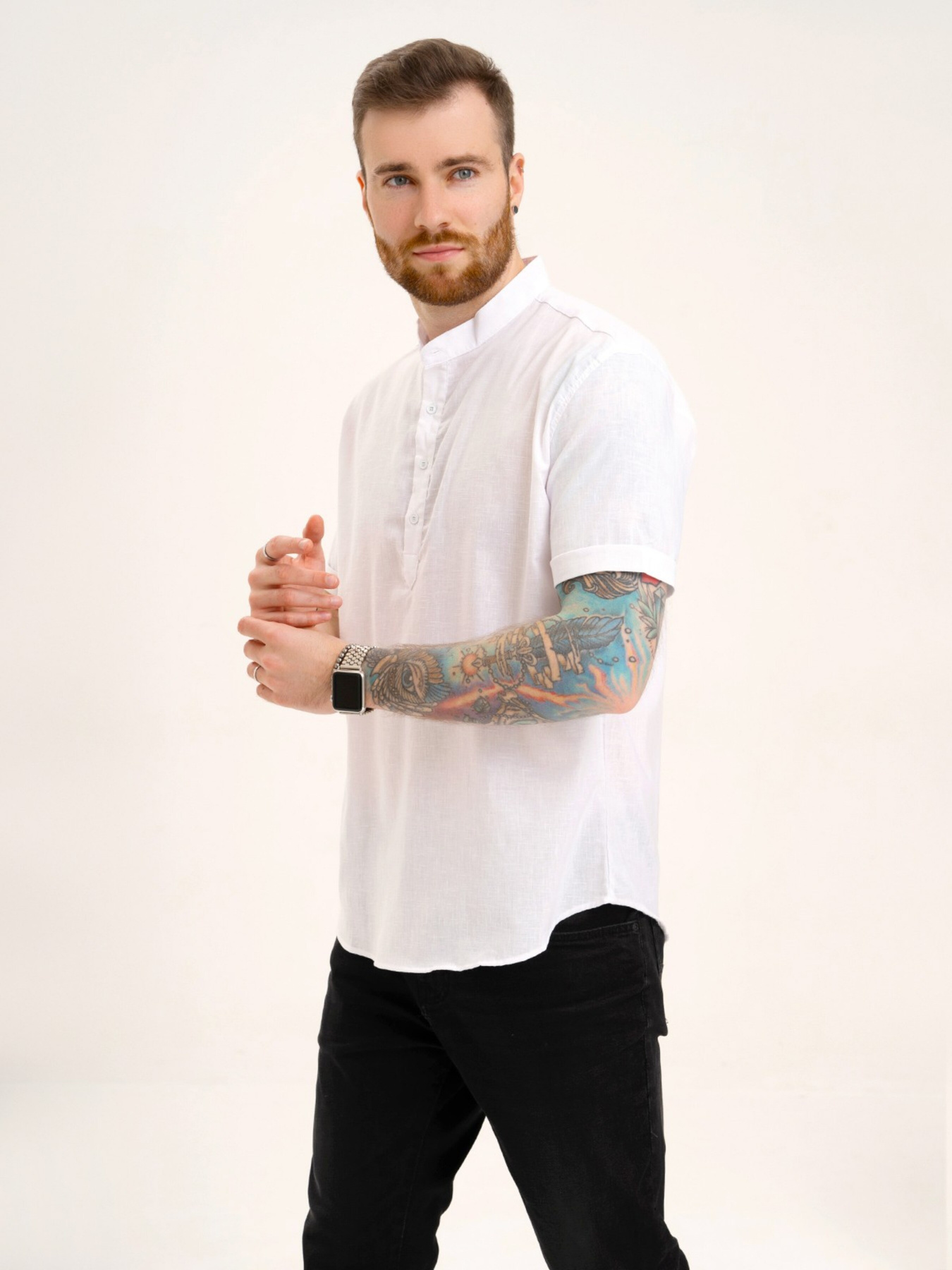 Рубашка ISSA Plus модель GN4-130_white Фото