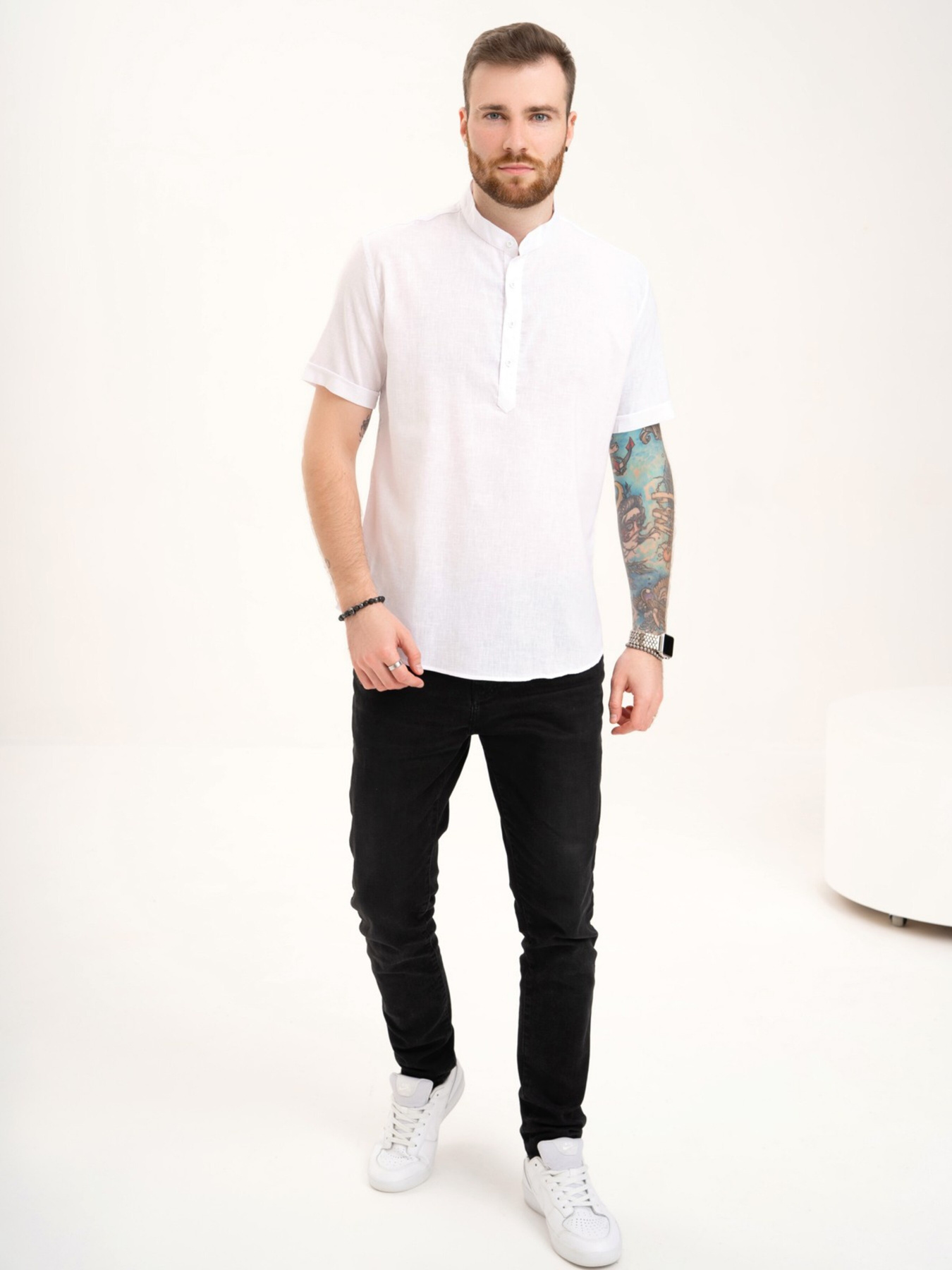 Рубашка ISSA Plus модель GN4-130_white Фото