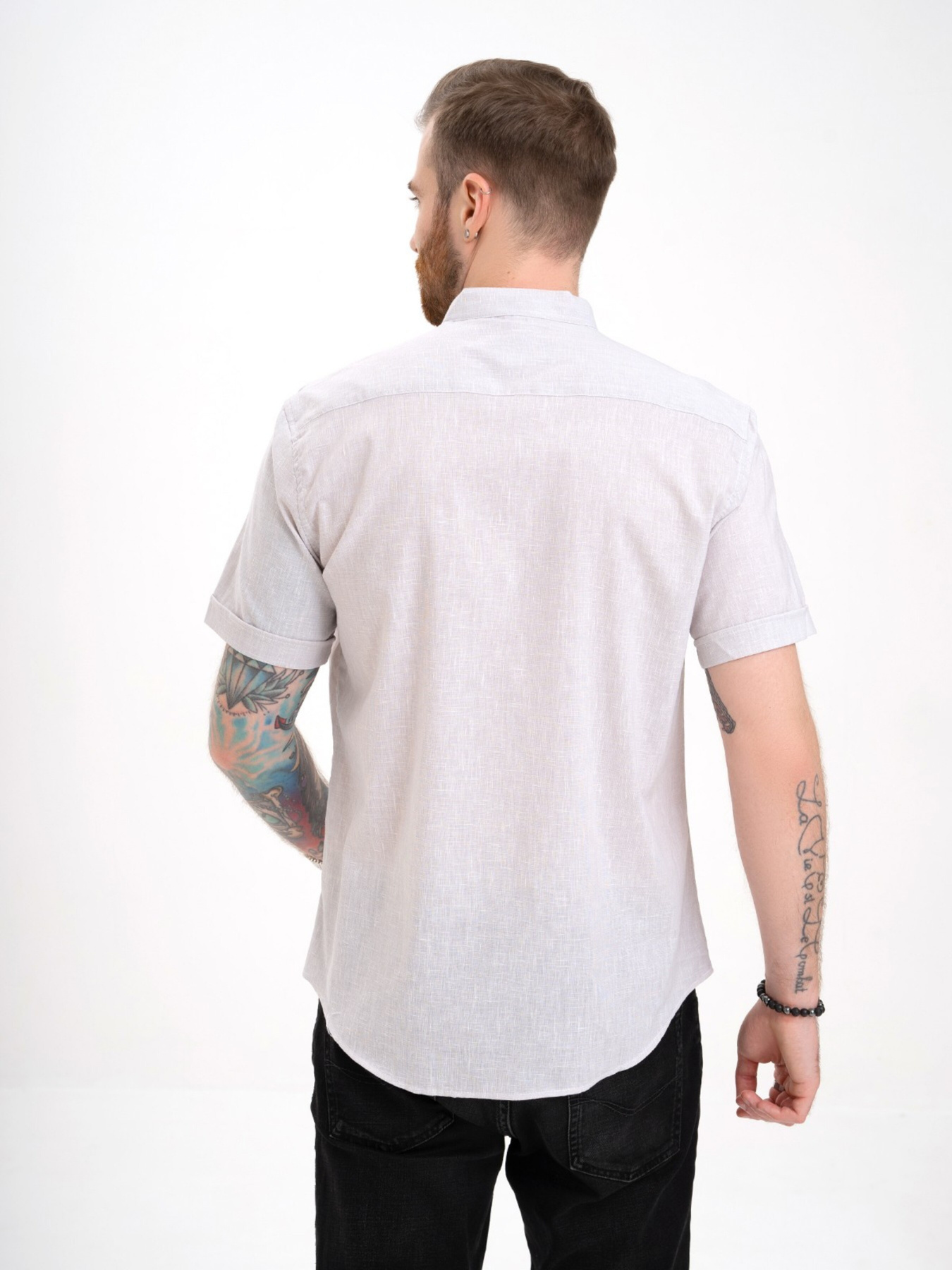 Рубашка ISSA Plus модель GN4-130_grey Фото