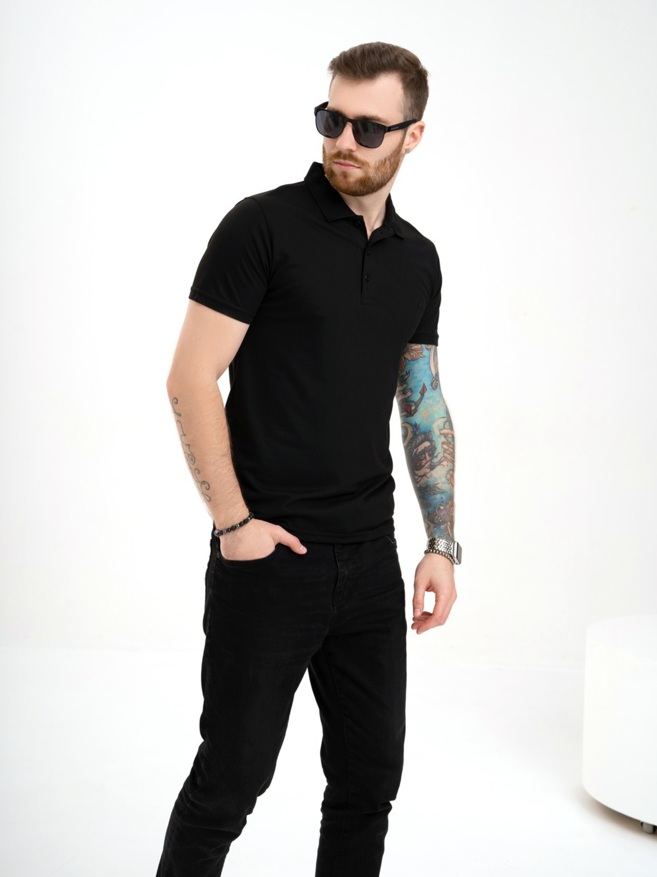 Поло ISSA Plus модель GN4-134_black Фото