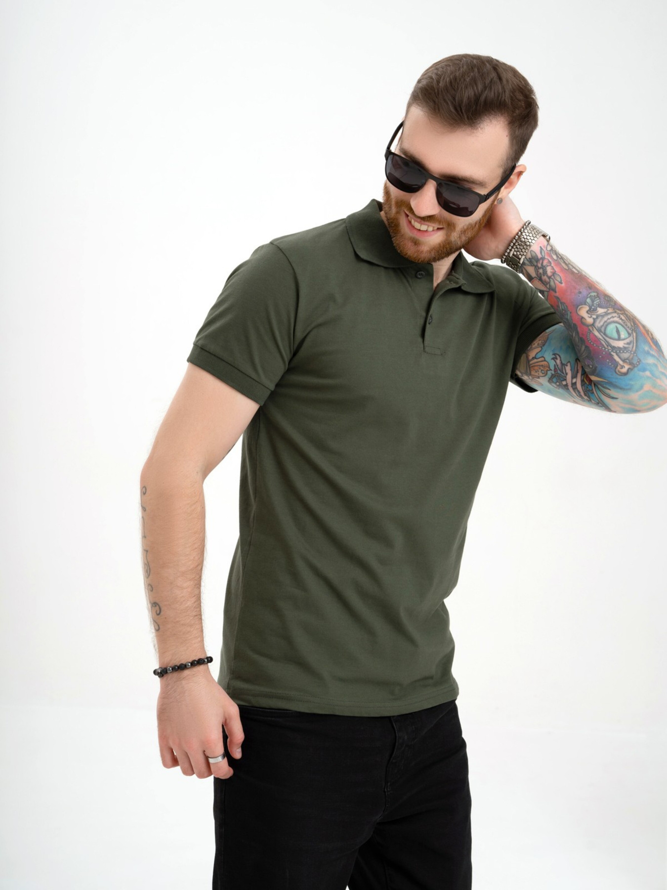 Поло ISSA Plus модель GN4-135_khaki Поло ISSA Plus модель GN4-135_khaki Фото