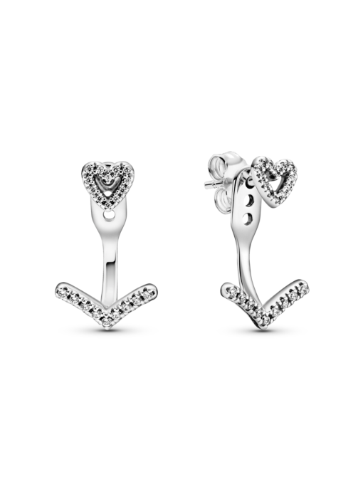 Серьги-гвоздики PANDORA Moments модель 299280C01 Фото