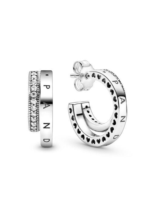 Серьги-подвески PANDORA Moments модель 299056C01 Фото