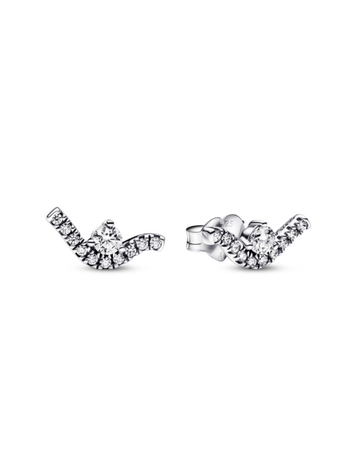 Серьги-гвоздики PANDORA Moments модель 292544C01 Фото