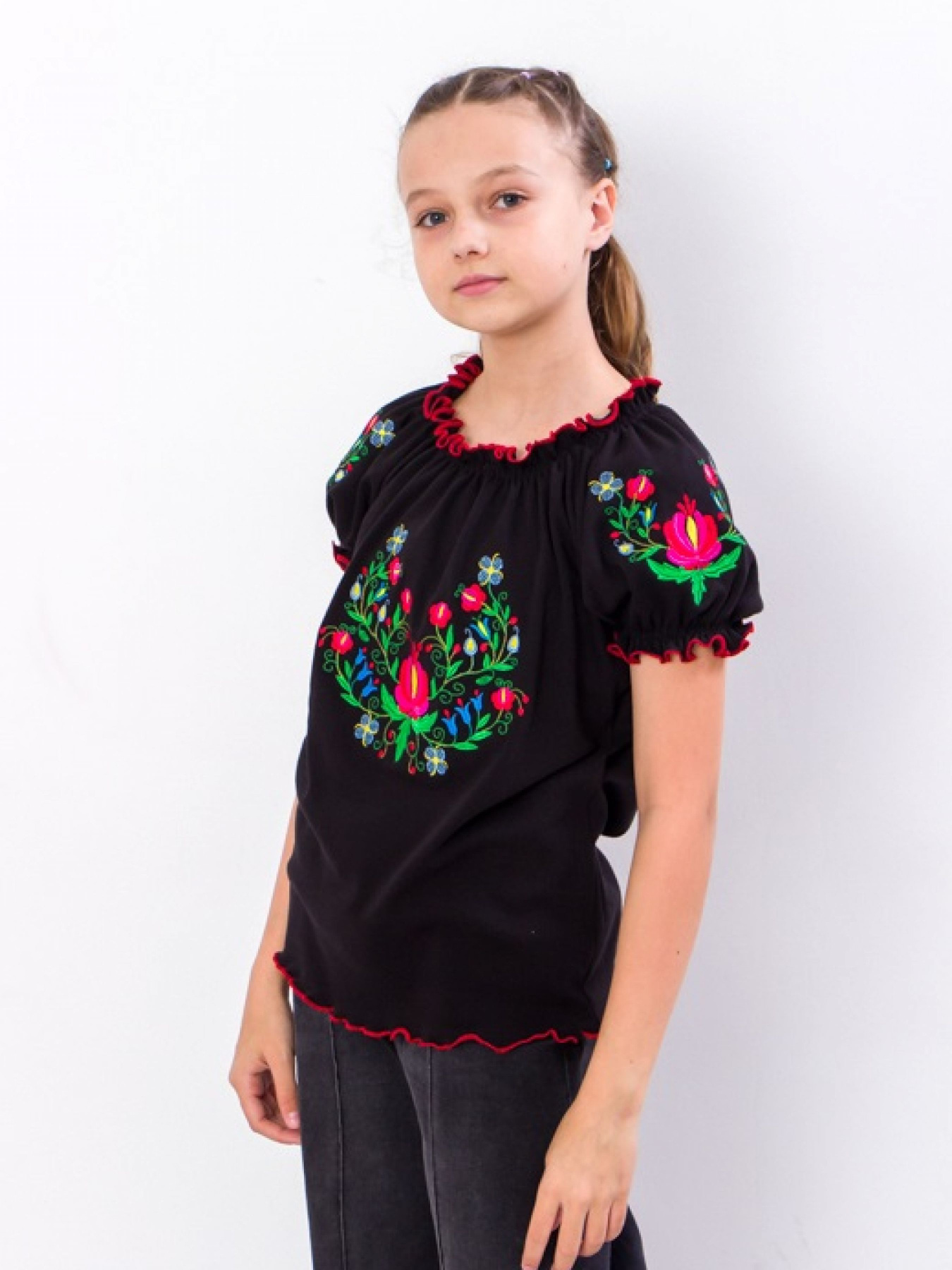 Вишита сорочка Носи своє модель 6366-015-22-chornij-kvti Фото