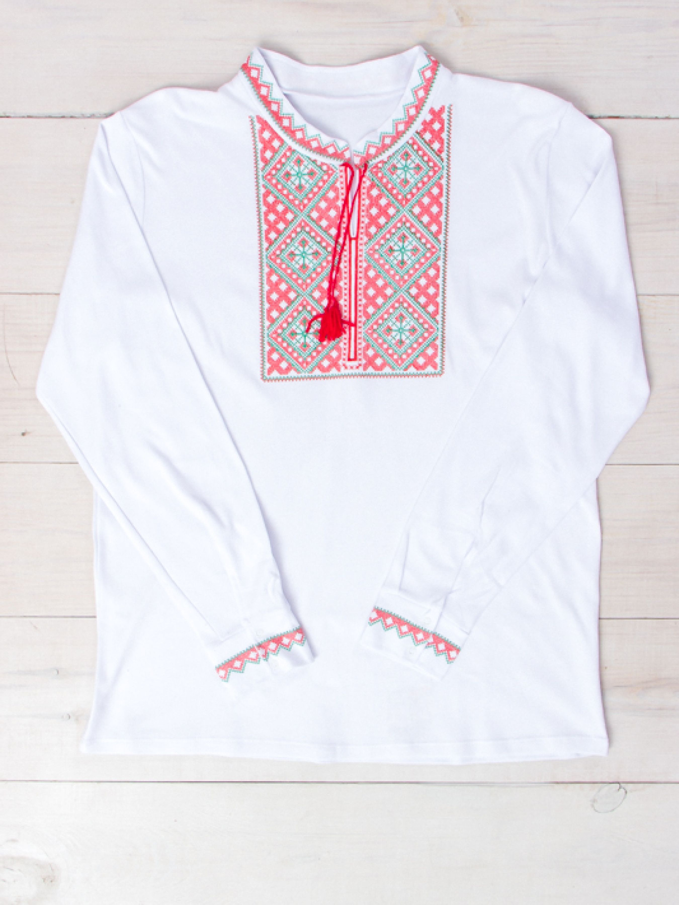 Вышитая рубашка Носи своє модель 8605-038-22-chervonij-zelenij Фото