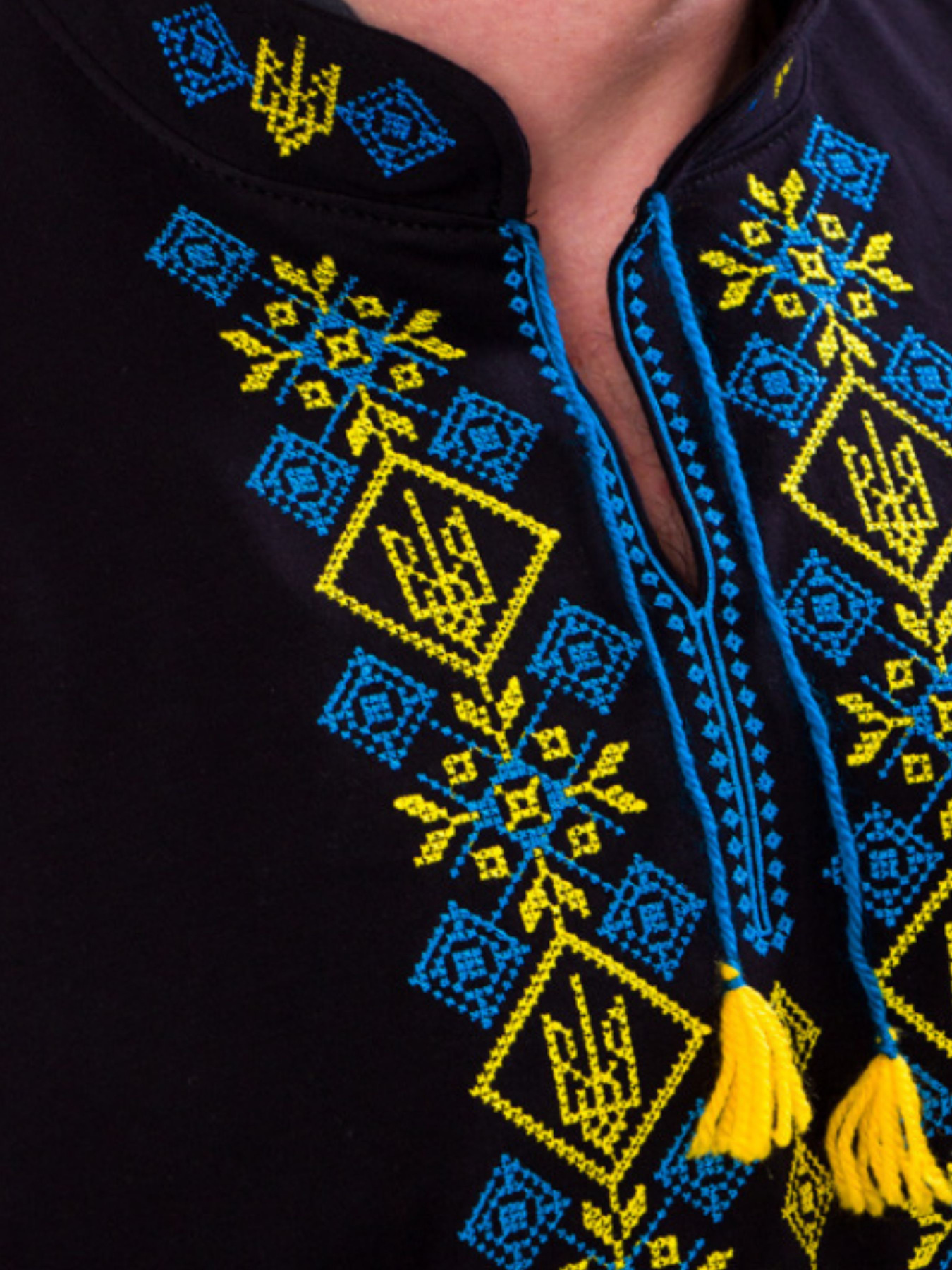 Вишита сорочка Носи своє Модель 8606-015-22-zhovto-blakitnij-gerb Фото