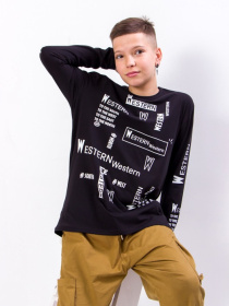 Лонгслів Носи своє модель 6363-036-33-chornij-nadpisi Фото