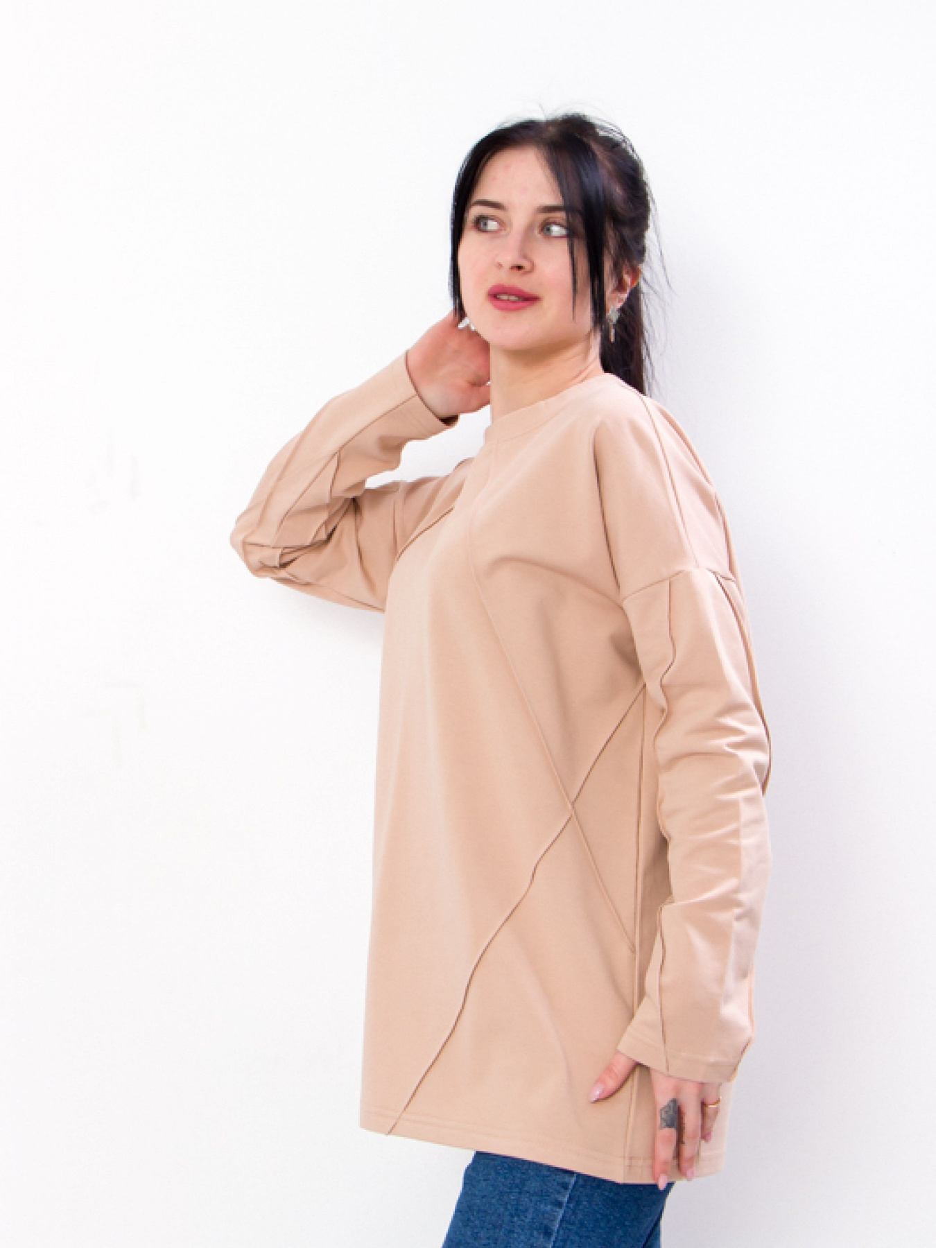 Світшот Носи своє модель 8339-057-temnij-bezh Фото