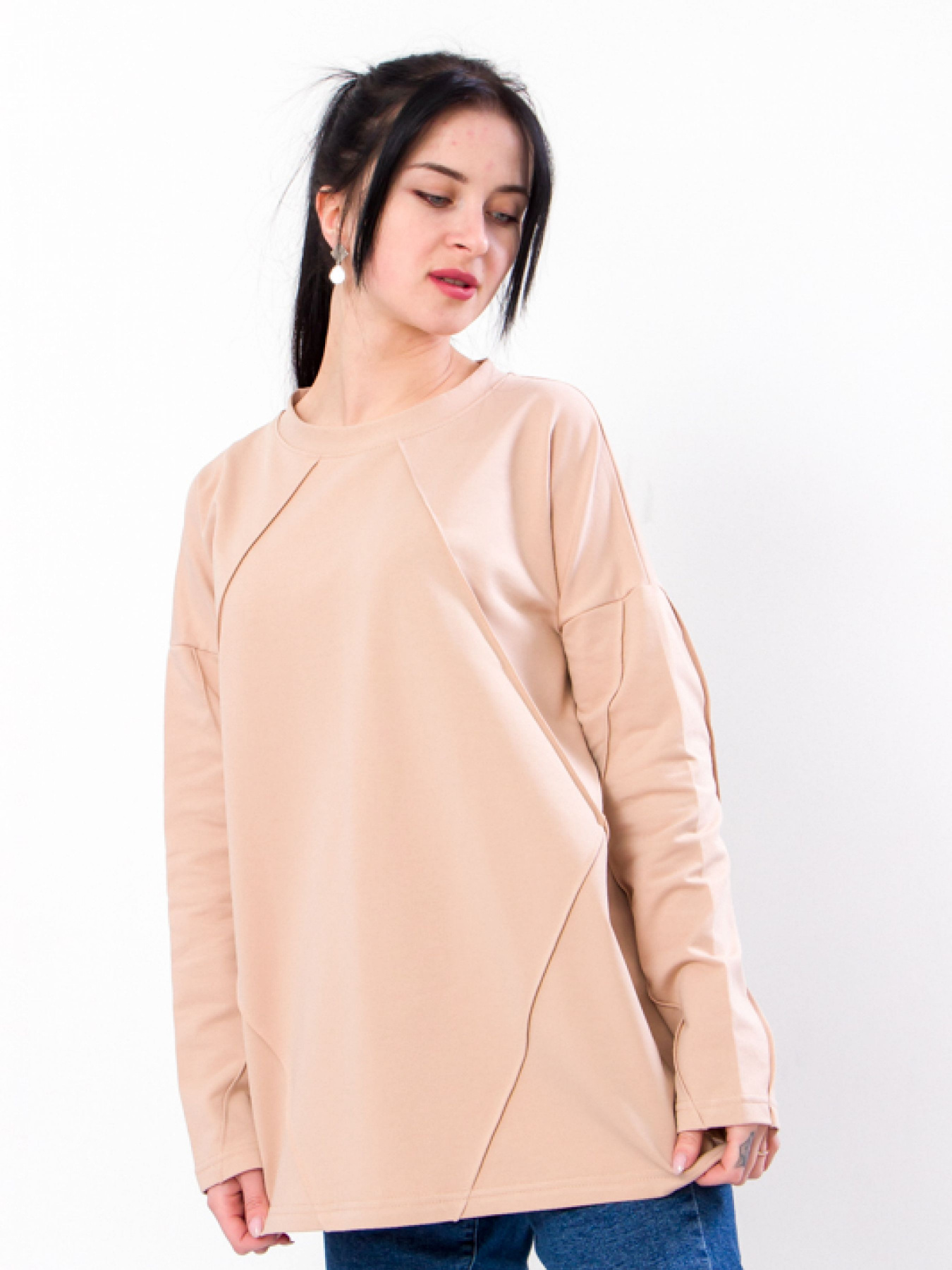 Світшот Носи своє модель 8339-057-temnij-bezh Фото