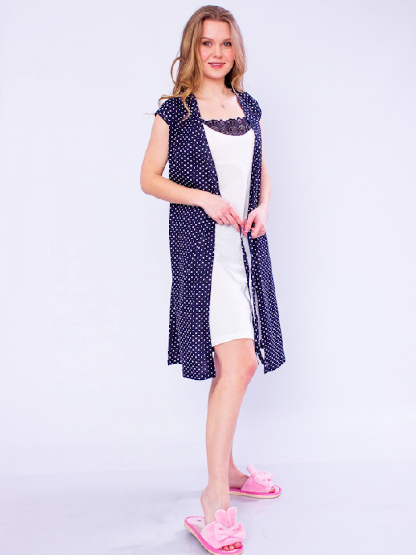 Домашний костюм Носи своє модель 8077-002-goroh-na-chornilxno-sinxomu Фото