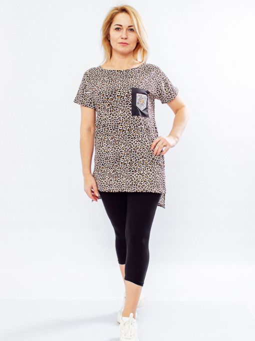 Домашний костюм Носи своє модель 8113-043-leopard-korichnevij Фото