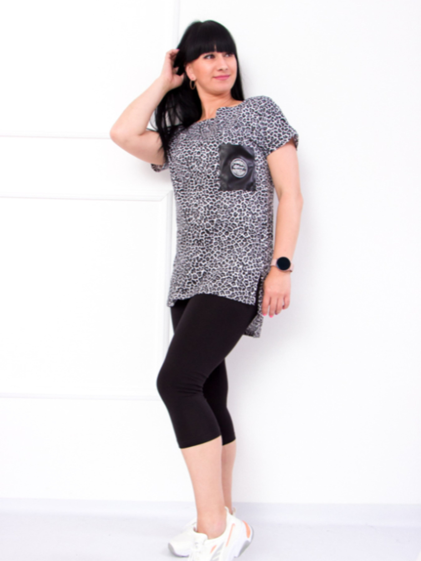 Домашний костюм Носи своє модель 8113-043-leopard-srij Фото