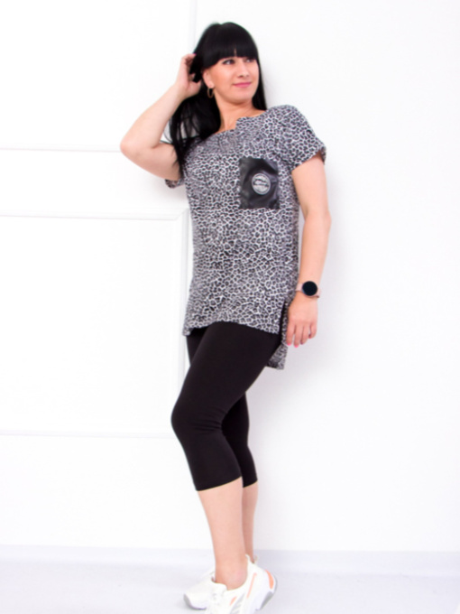 Домашний костюм Носи своє модель 8113-043-leopard-srij Фото