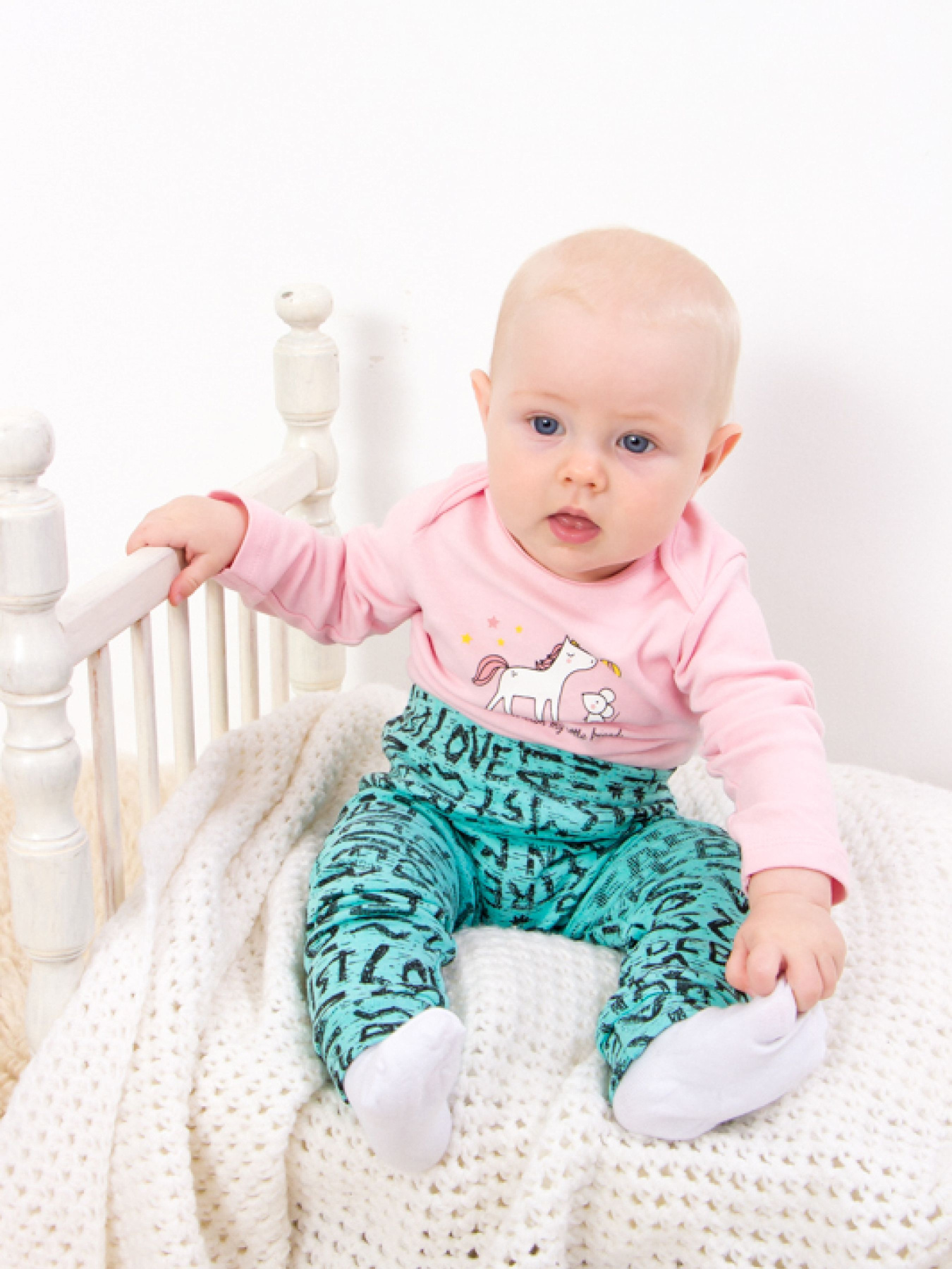 Ползунки Носи своє модель 9144-063-5-nadpisi-mentol Фото