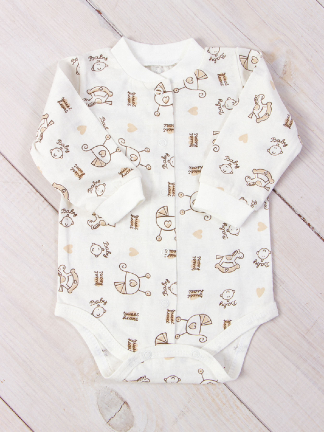 Боди для младенцев Носи своє модель 5047-002-5-vzochki-molochnij Фото