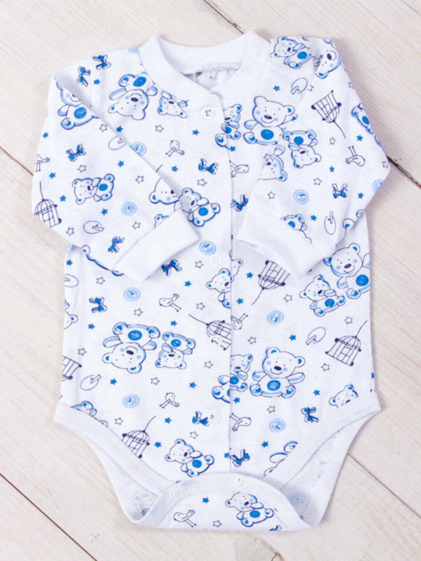 Боди для младенцев Носи своє модель 5047-002-4-vedmediki-blakitn-na-blomu Фото