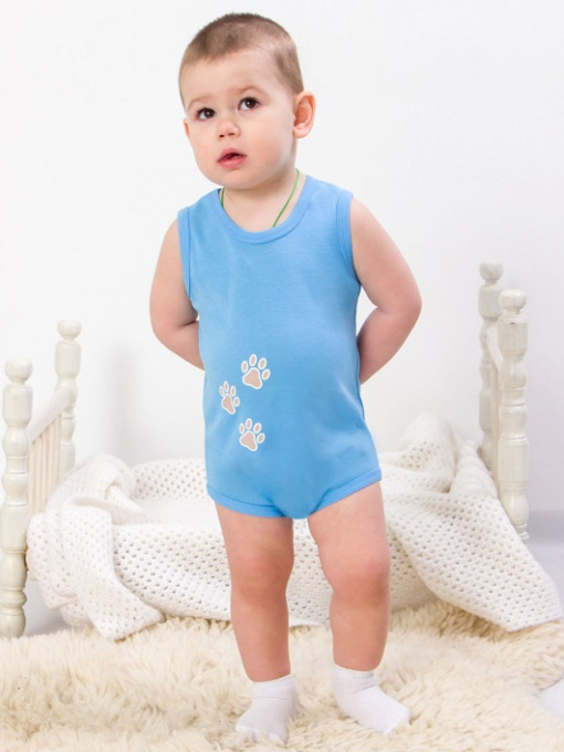 Боді для немовлят Носи своє модель 5067-008-33-4-blakitnij-lapki Фото