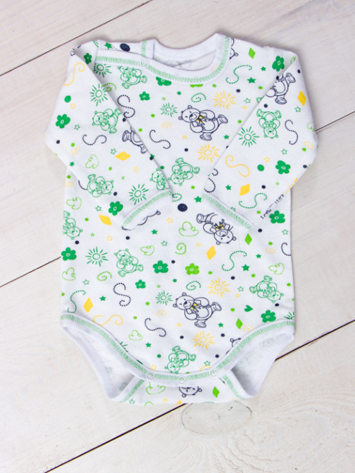 Боді для немовлят Носи своє модель 5010-024-4-mshka-zelenij-na-blomu Фото