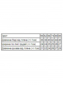 Боди для младенцев Носи своє модель 5010-023-33-blij Фото