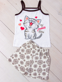 Пижама Носи своє модель 6120-002-33-kotik-ornament-na-molochnomu Фото