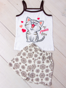 Пижама Носи своє модель 6120-002-33-kotik-ornament-na-molochnomu Фото