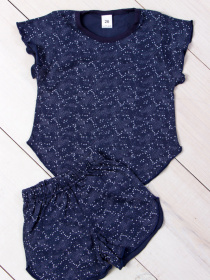 Пижама Носи своє модель 9668-002-zrochki-na-chornilxno-sinxomu Фото