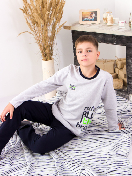 Пижама Носи своє модель 6076-023-33-1-srij-chorn-sinj Фото