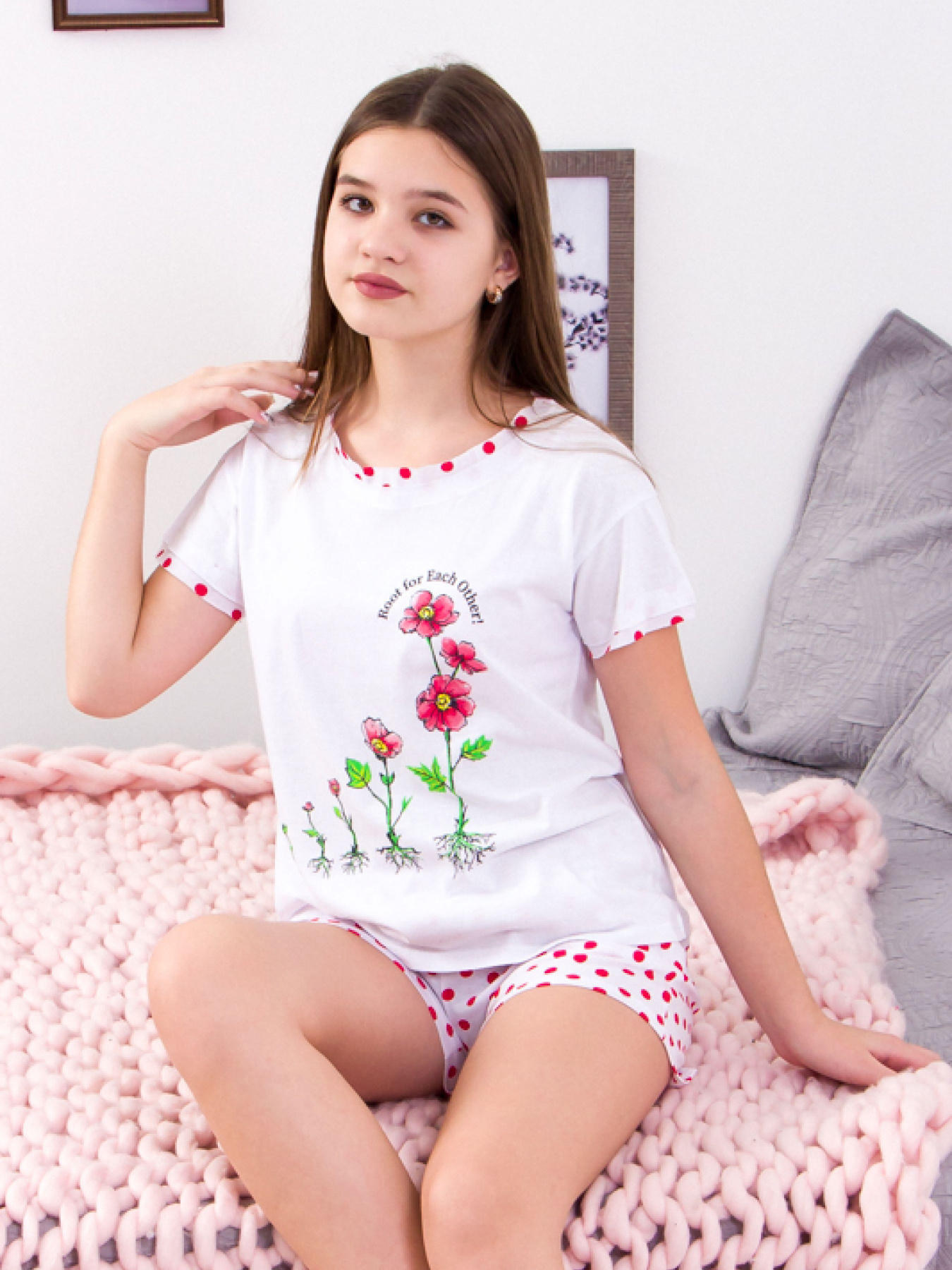 Пижама Носи своє модель 6178-002-33-blij-goroh-chervonij Фото