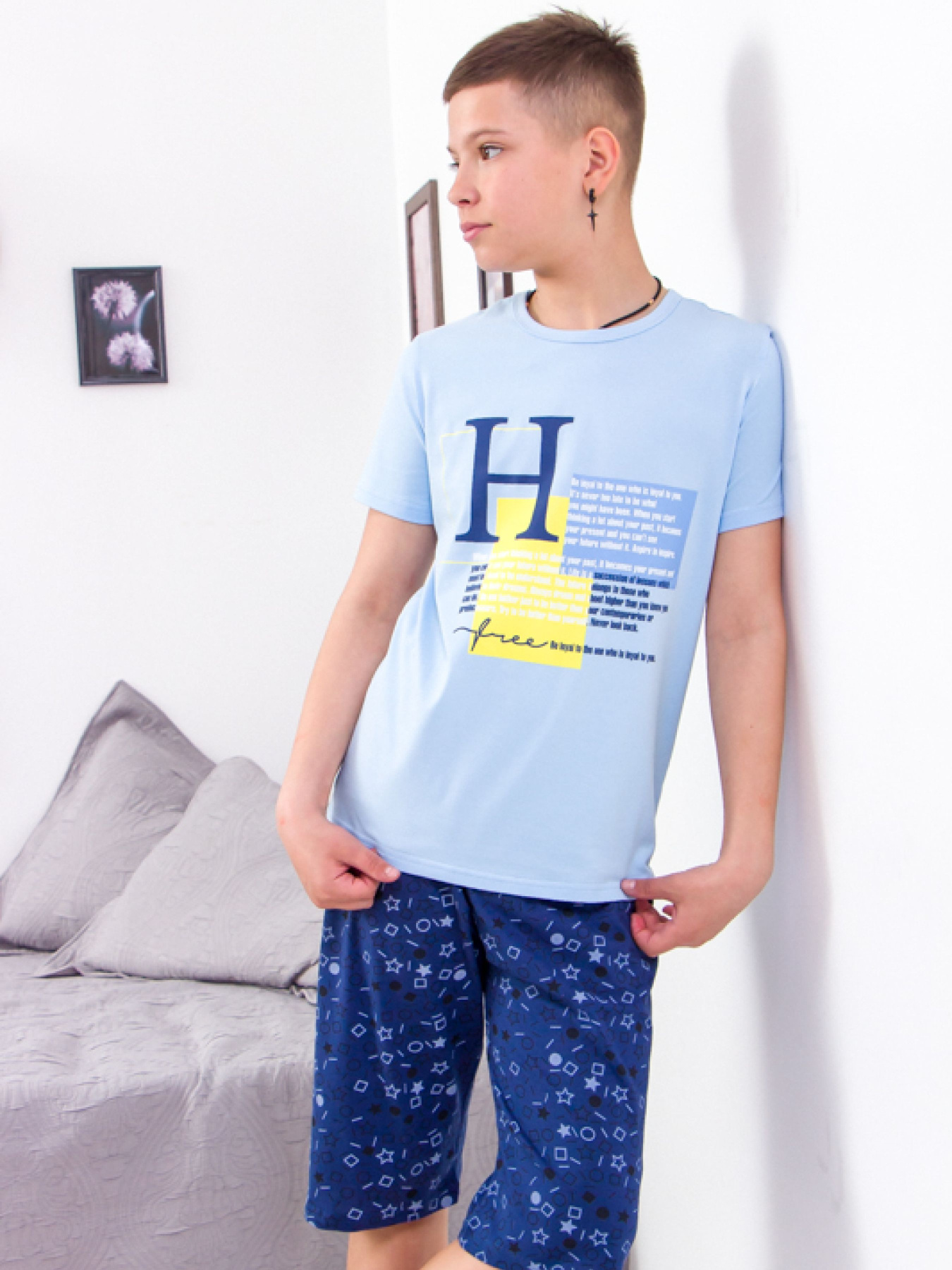 Пижама Носи своє модель 6245-002-33-1-geometrq-temno-sinj Фото