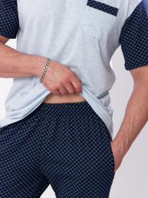 Пижама Носи своє модель 8094-002-rombi-chornilxno-sinj Фото