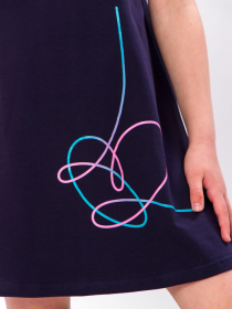 Платье мини Носи своє модель 6205-036-33-chornilxno-sinj Фото