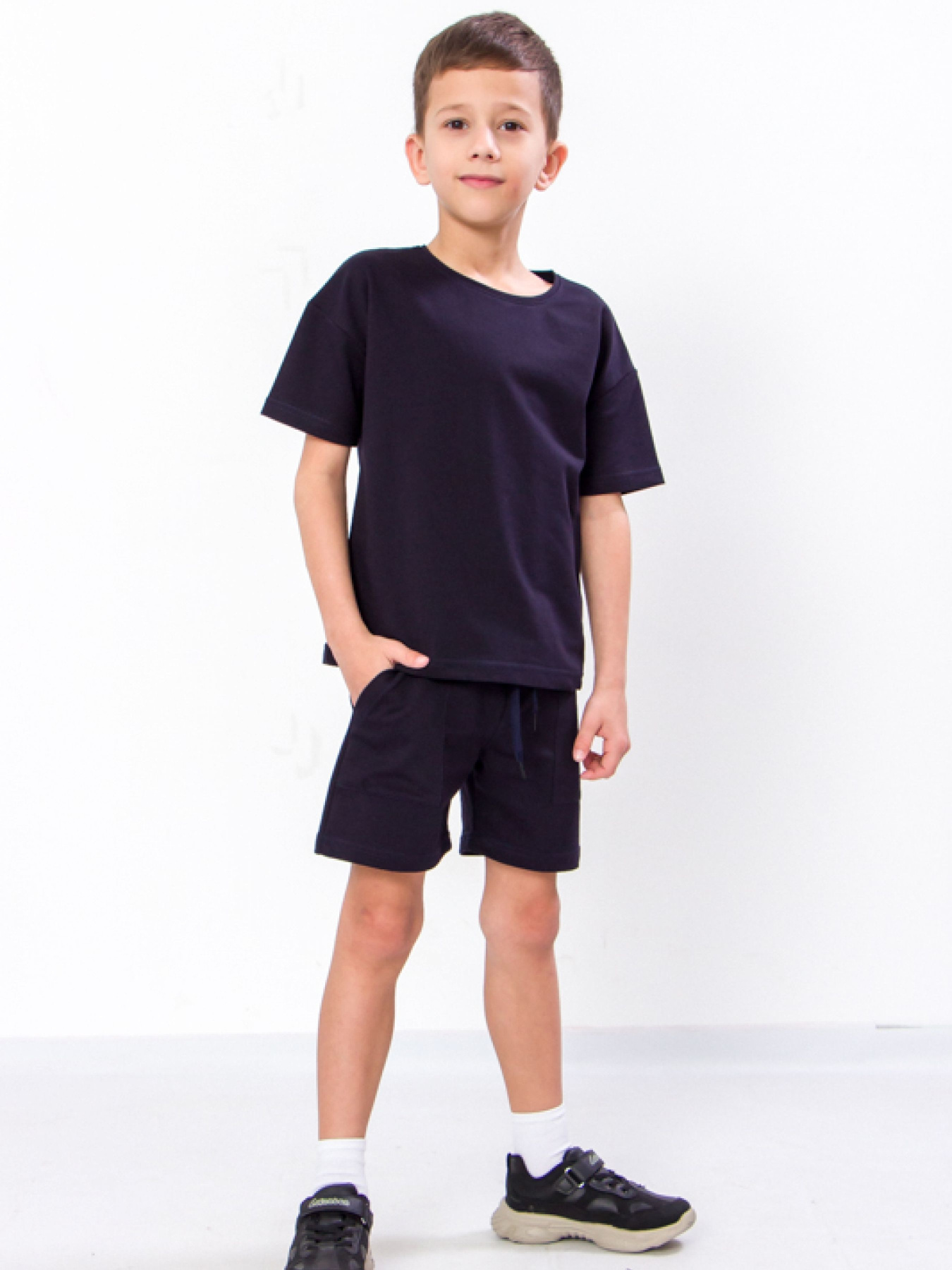 Повседневный костюм Носи своє модель 6379-057-chornilxno-sinj Фото