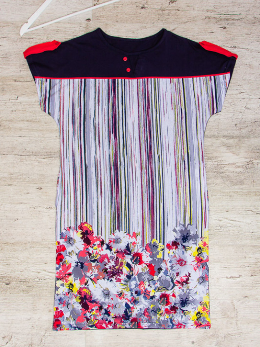 Платье мини Носи своє модель 8053-005-chervona-smuzhka-kvti Фото