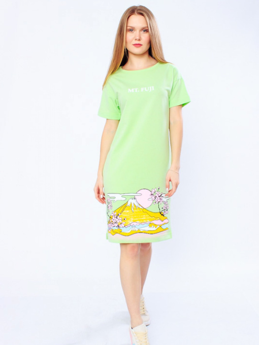 Платье-футболка Носи своє модель 8201-057-33-salatovij Фото