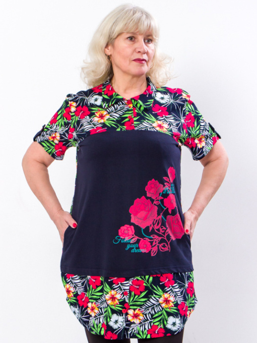 Туника Носи своє модель 8057-005-33-chervon-kvti-na-chorn-sinxomu Фото