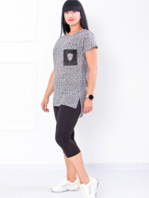Домашний костюм Носи своє модель 8113-002-leopard-srij Фото
