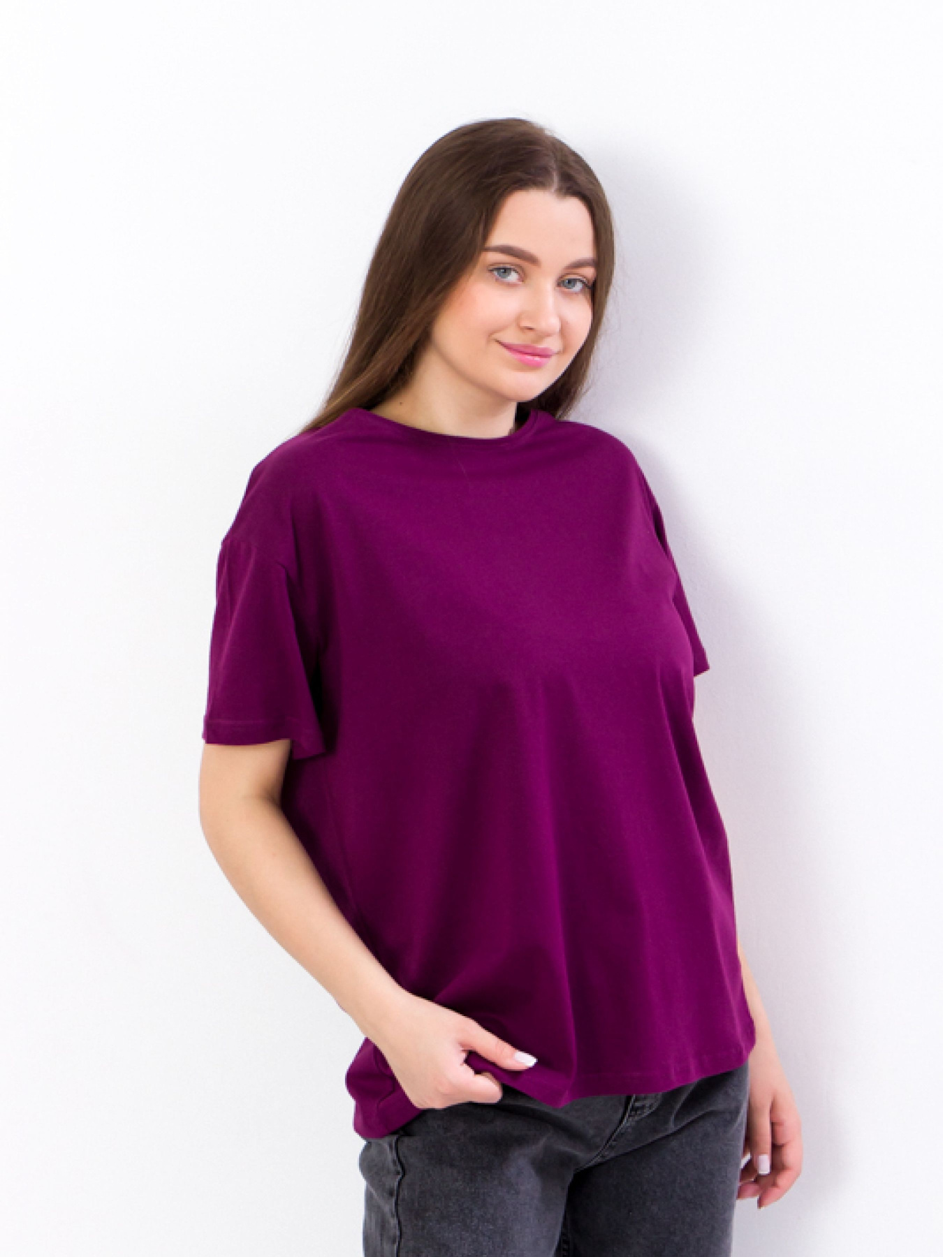 Футболка Носи своє модель 8127-001-temnij-baklazhan Фото