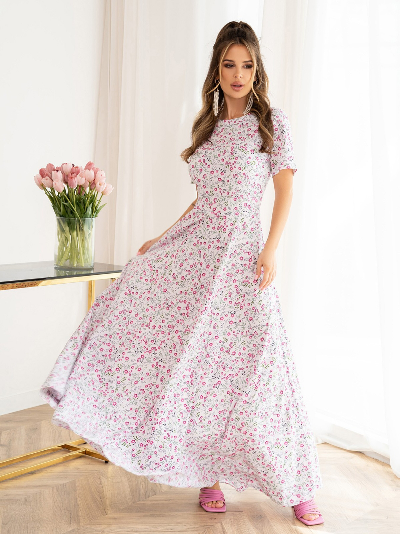 Сукня максі ISSA Plus модель 13992_white Фото