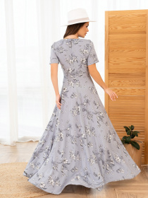 Платье макси ISSA Plus модель 13993_grey Фото