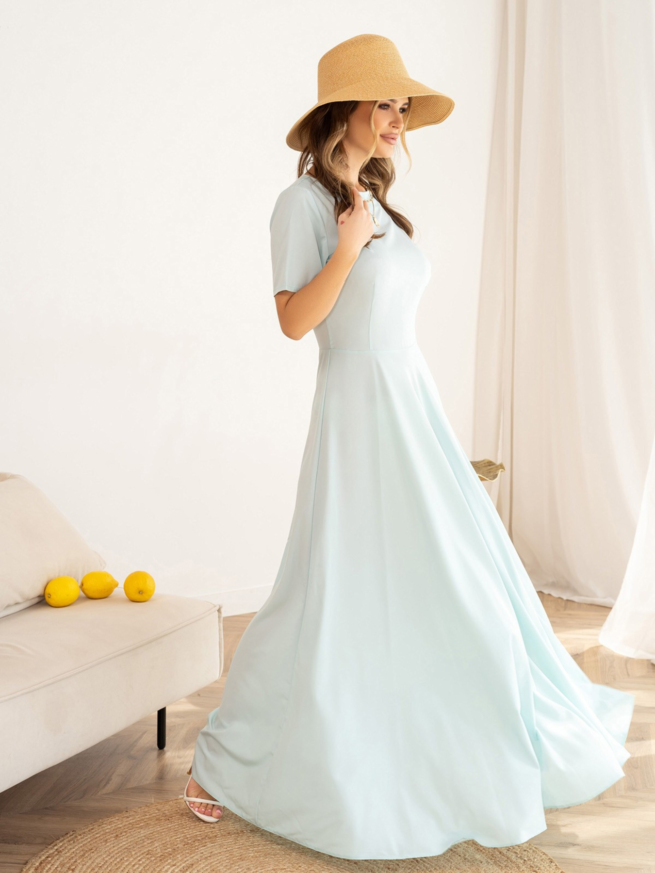 Сукня максі ISSA Plus модель 13995_mint Фото