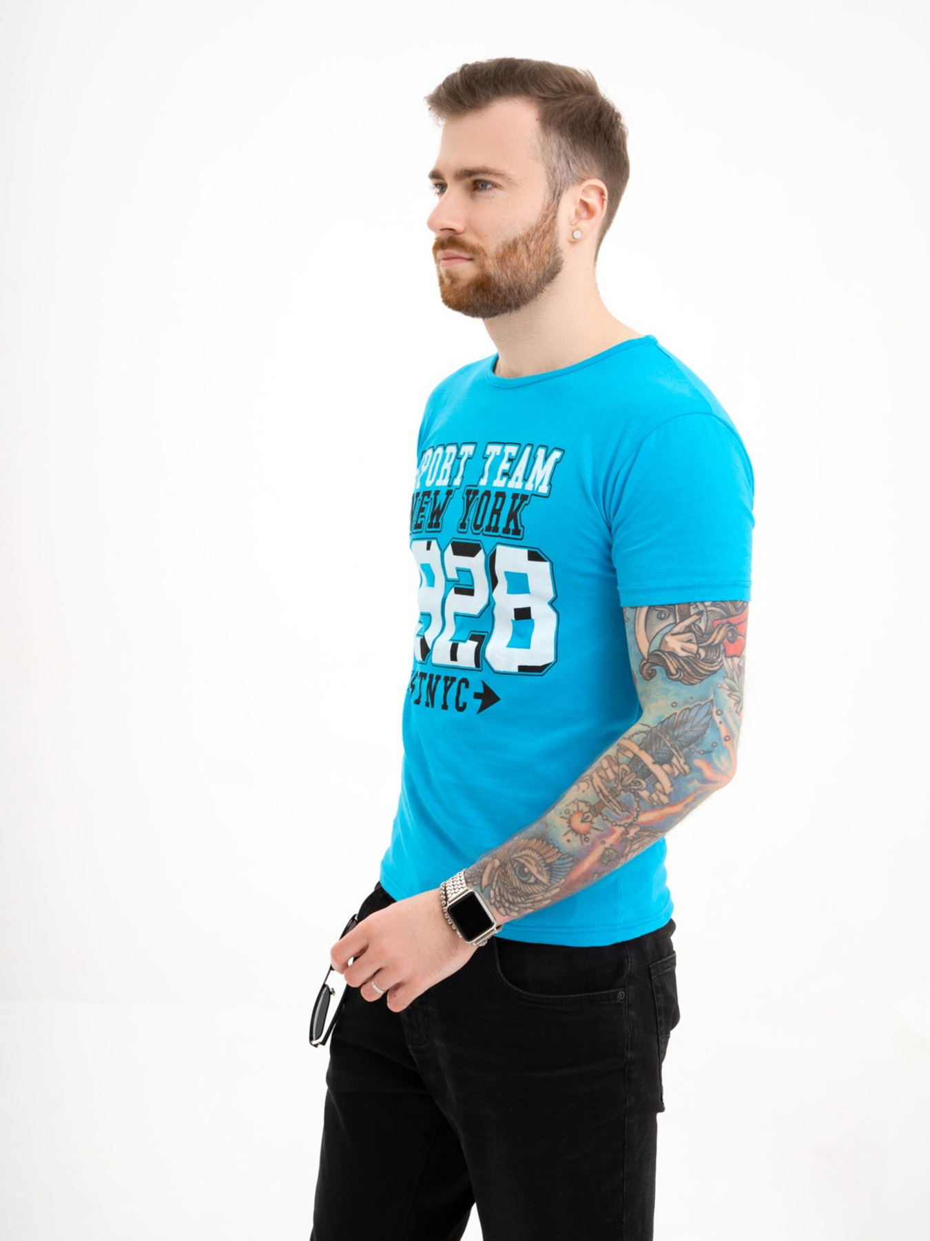 Футболка ISSA Plus модель GN4-122_lightblue Фото