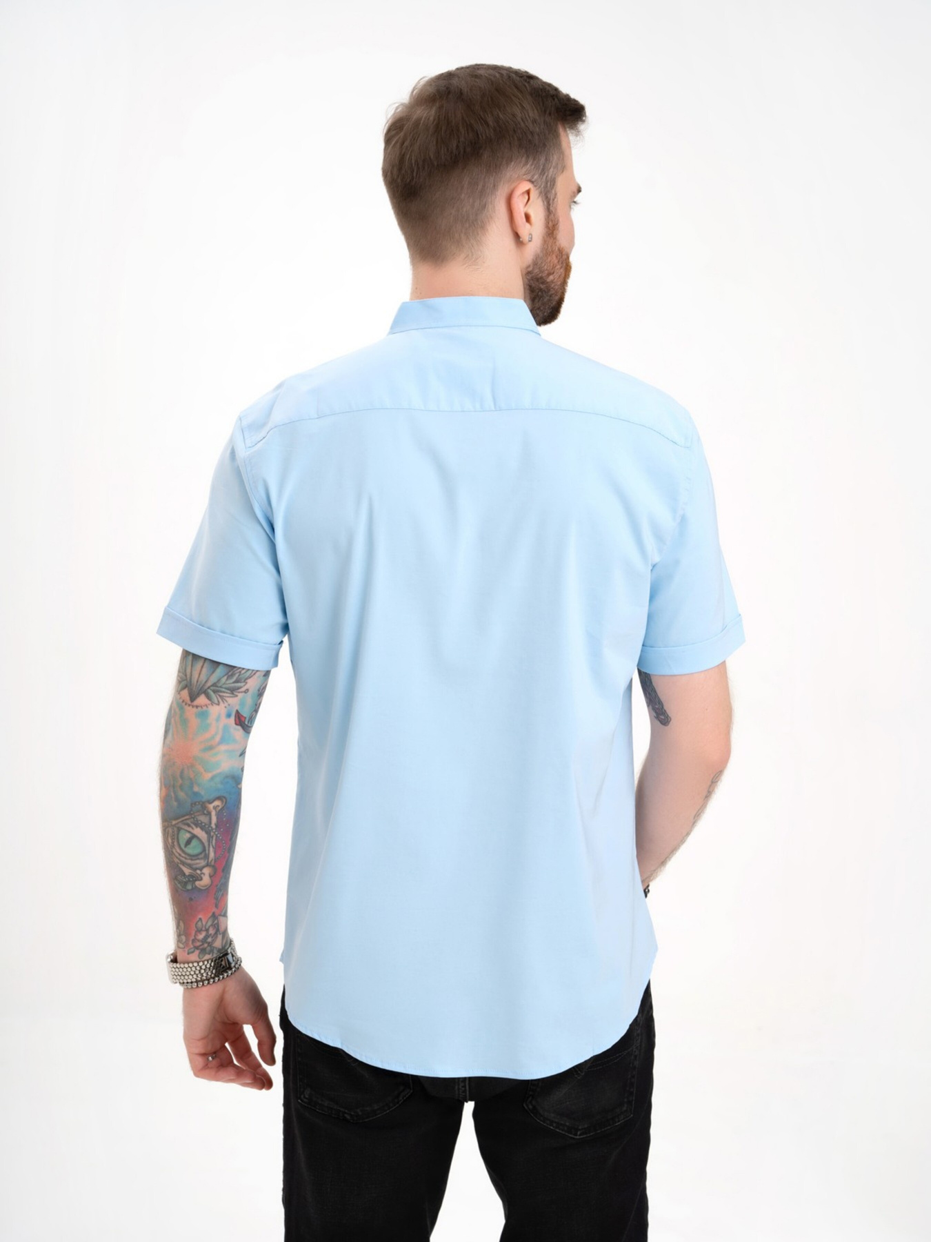 Сорочка ISSA Plus модель GN4-129_lightblue Фото