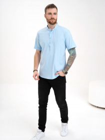 Сорочка ISSA Plus модель GN4-129_lightblue Фото