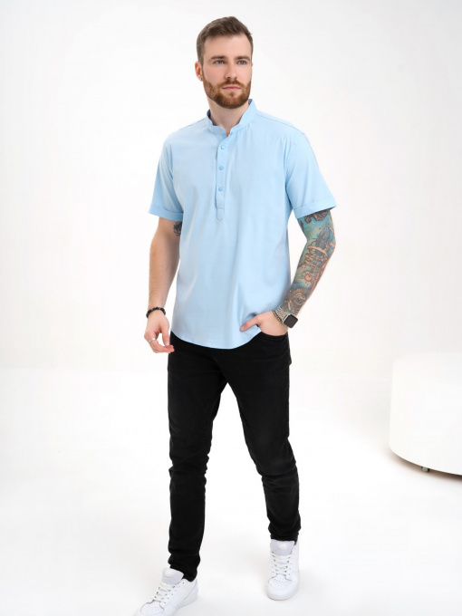 Сорочка повсякденна ISSA Plus модель GN4-129_lightblue Фото