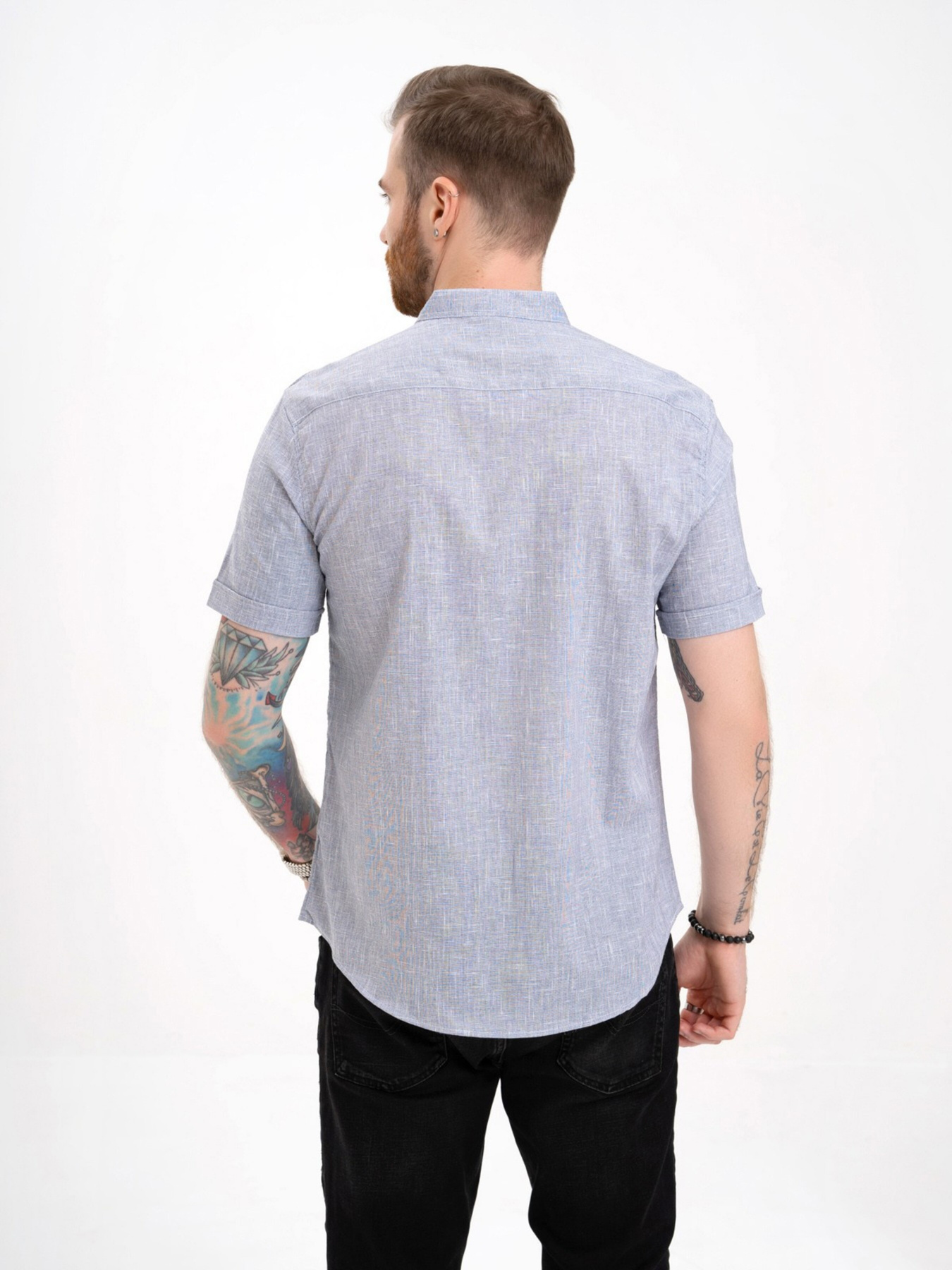 Рубашка ISSA Plus модель GN4-130_blue Фото