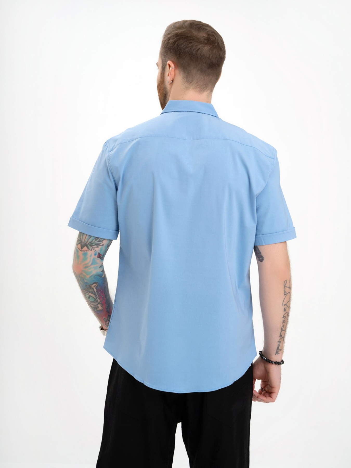 Рубашка ISSA Plus модель GN4-133_lightblue Фото